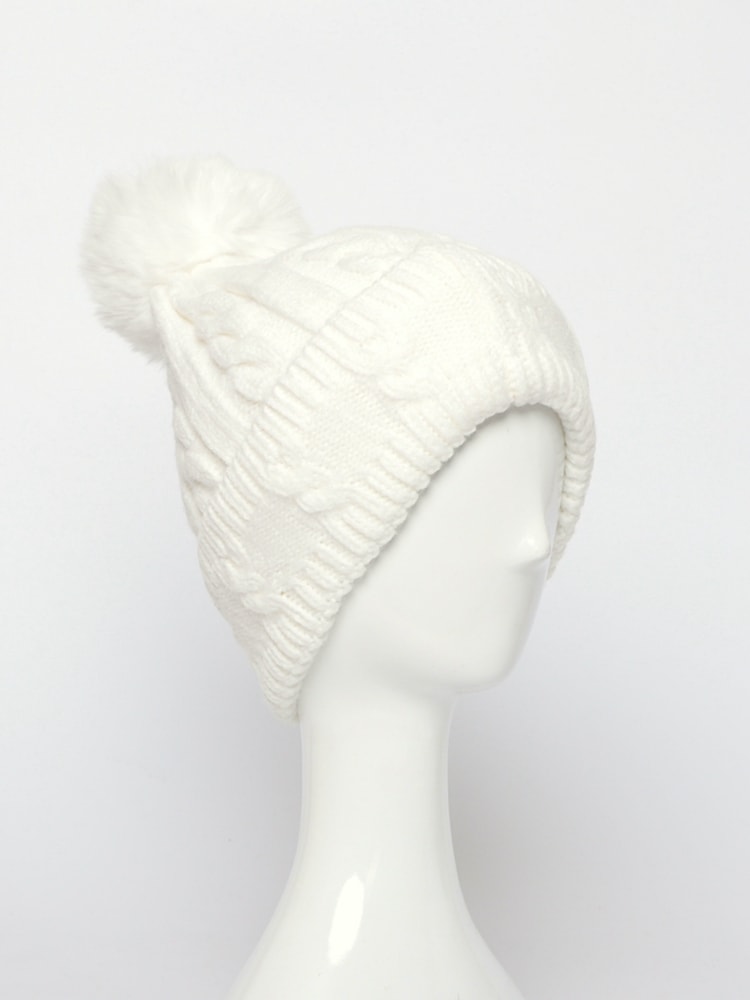 Gorro de lana con pompón de Mujer - Imagen 6