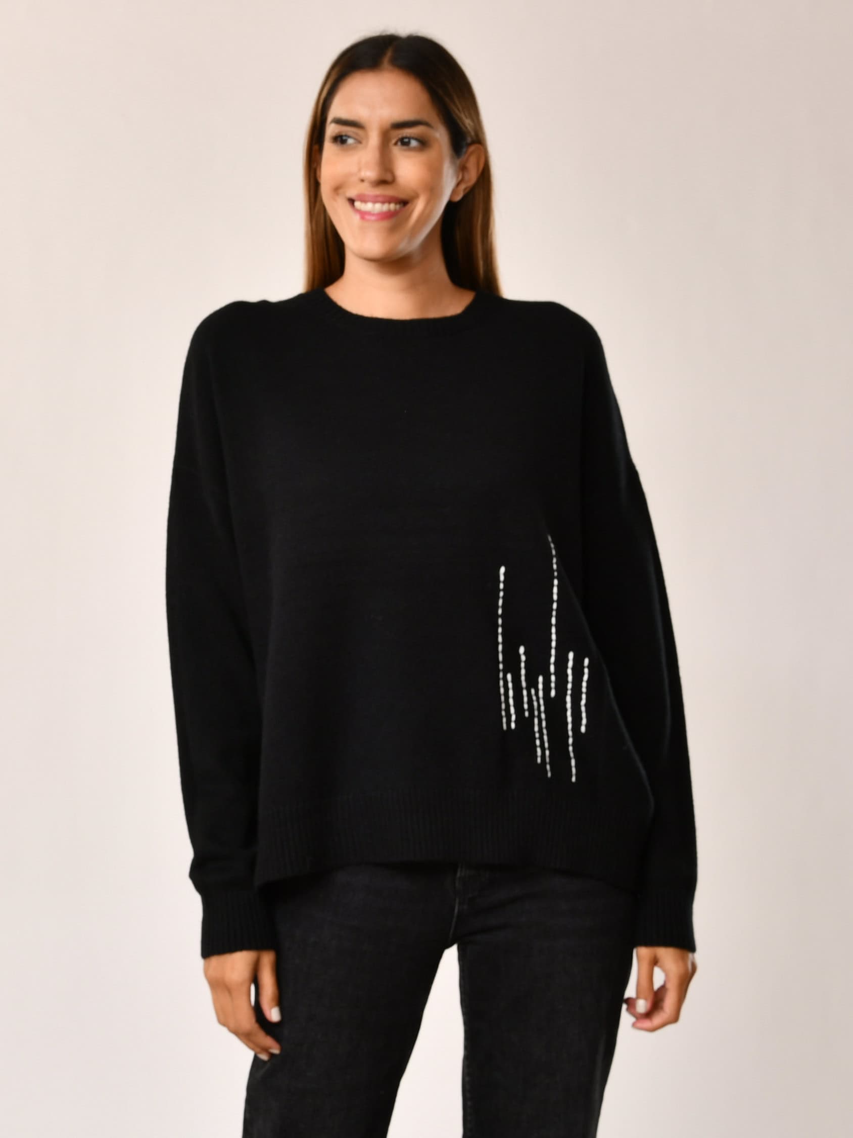 Jersey de mujer con bordado discreto y tacto suave - Imagen 4