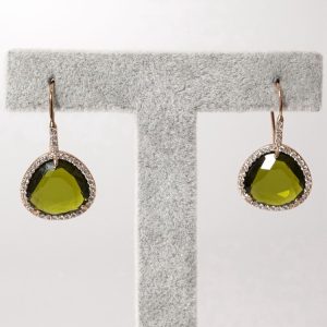 Pendientes de cristales con zirconitas